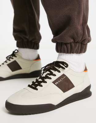  Dover trainers with contrast sole in off white