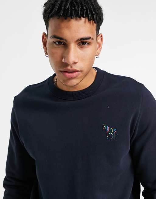 PS Paul Smith embroidered large zebra logo sweatshirt in navy