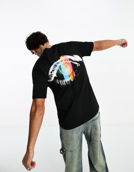 PS Paul Smith eye back print t-shirt in black - Exclusive to ASOS