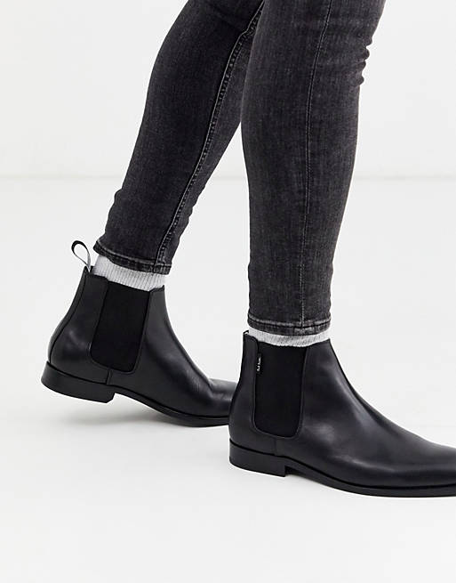 PS Paul Smith Gerald leather boots in black | ASOS