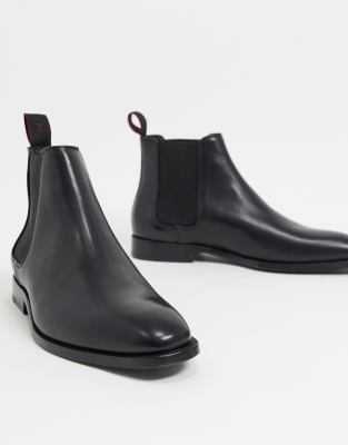 ps paul smith gerald leather chelsea boot in black