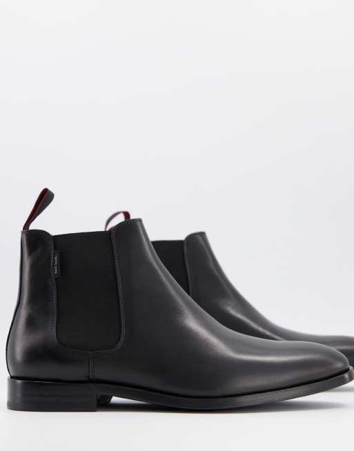 Ps paul smith gerald leather chelsea store boot in black