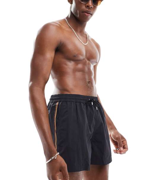 PS Paul Smith - Gestreepte zwemshort in zwart - view 1