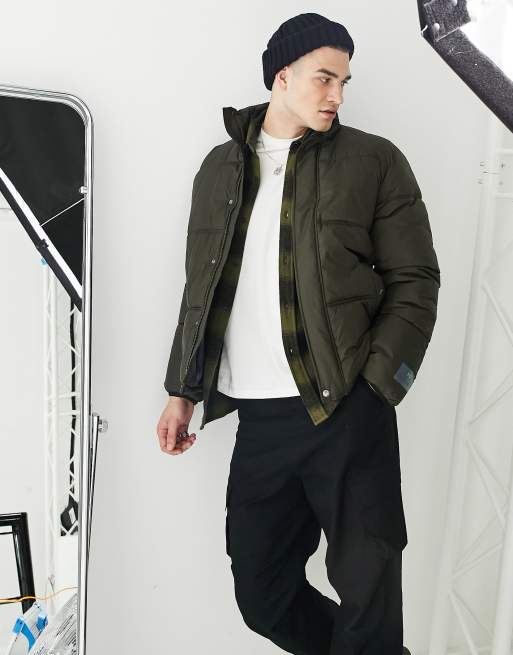 PS Paul Smith - Gewatteerd jack in kaki