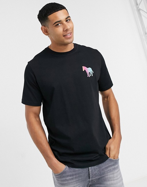 PS Paul Smith gradient zebra logo t-shirt in black