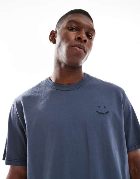 PS Paul Smith oversized happy logo t-shirt in charcoal