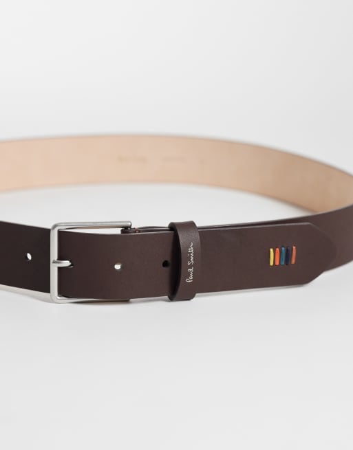 PS Paul Smith – Gürtel in Braun mit mehrfarbiger Ziernaht, 2 von 3