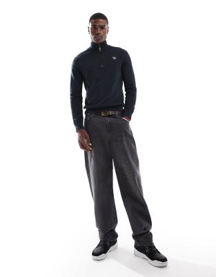 Ps By Paul Smith Half Zip Sweater With Icon Logo In Black