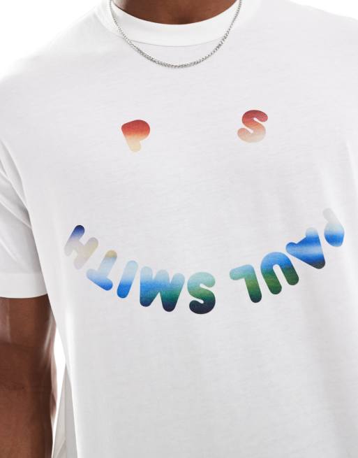 PS Paul Smith happy logo t-shirt in white | ASOS