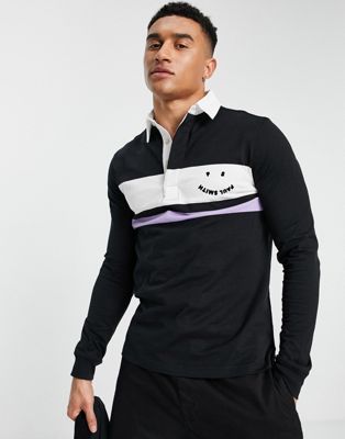 PS Paul Smith happy rugby top in black