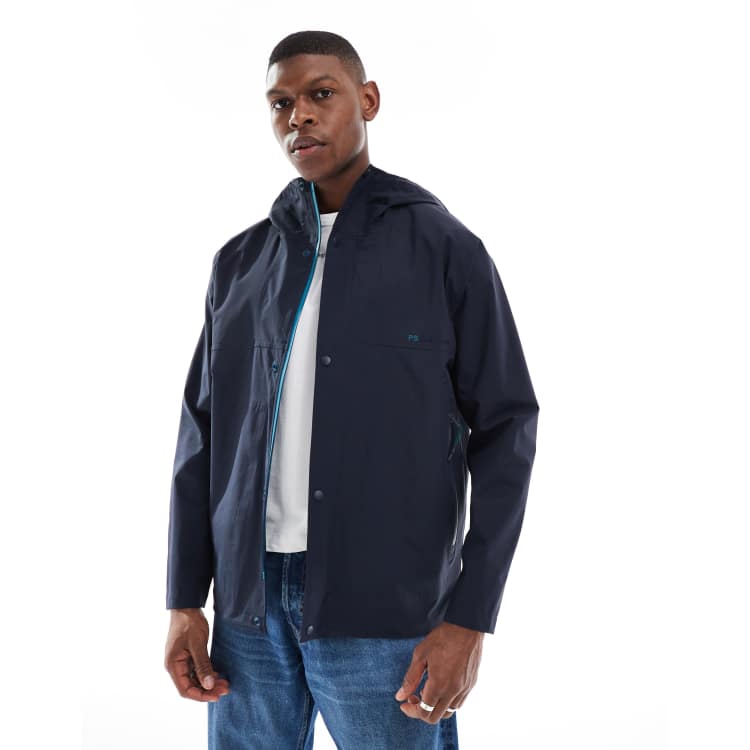 PS Paul Smith hooded jacket with logo in navy | ASOS