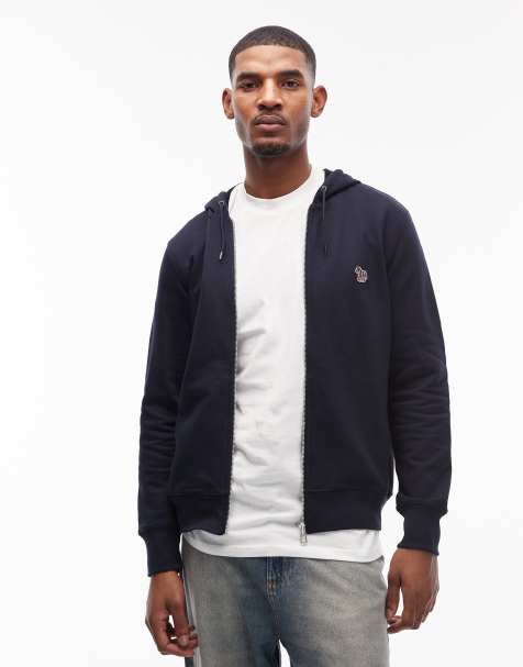 PS Paul Smith - Hoodie met ritssluiting en zebralogo in marineblauw - view 1