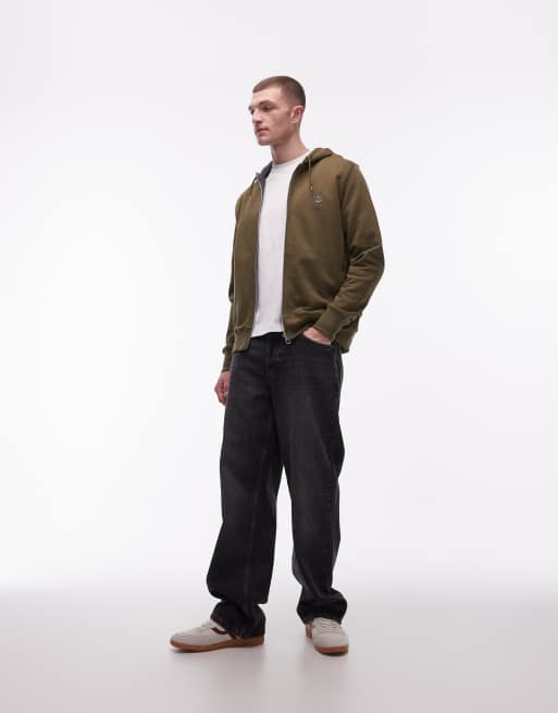 PS Paul Smith - Hoodie met ritssluiting en zebralogo in olijfgroen, 2 van 5
