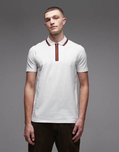 PS Paul Smith - Hvid polo-T-shirt med kort lynlås - view 1