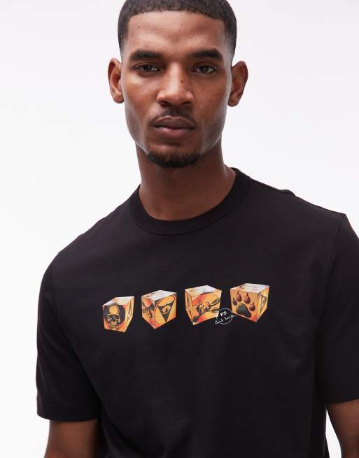 PS Paul Smith ice cube skull graphic t-shirt in black, 5 of 5