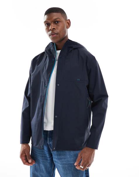PS Paul Smith - Jas met capuchon en logo in marineblauw - view 1