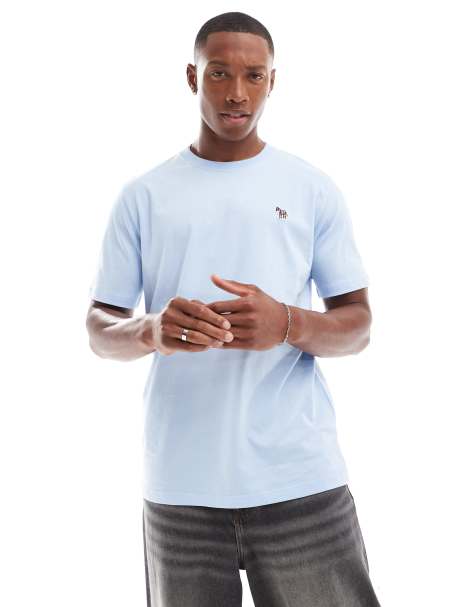 PS Paul Smith – Jasnoniebieski T-shirt o regularnym kroju z logo zebry - view 1