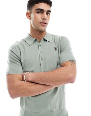 Ps By Paul Smith Knit Logo Polo In Green