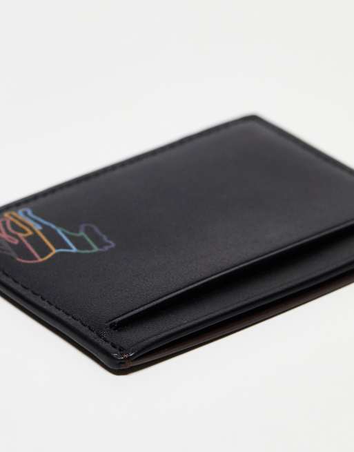 PS Paul Smith – Kreditkartenetui aus Leder in Schwarz mit Zebra-Umrisslogo, 4 von 4