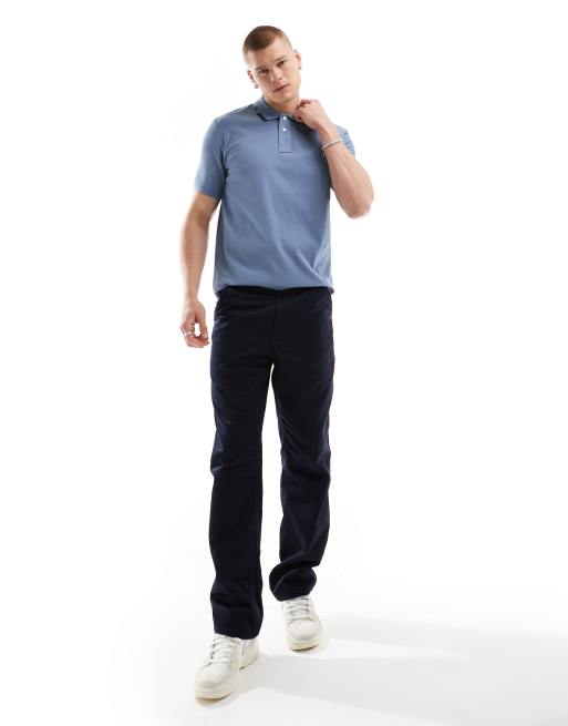 PS Paul Smith – Kurzärmliges Polohemd in Blau mit normalem Schnitt, Kontraststreifen und Logo, 2 von 4