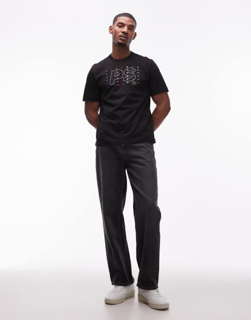 PS Paul Smith – Kurzärmliges T-Shirt in Schwarz mit Logoprint, 2 von 5