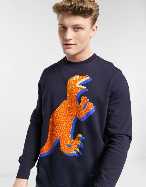 PS Paul Smith large dino print sweatshirt in navy