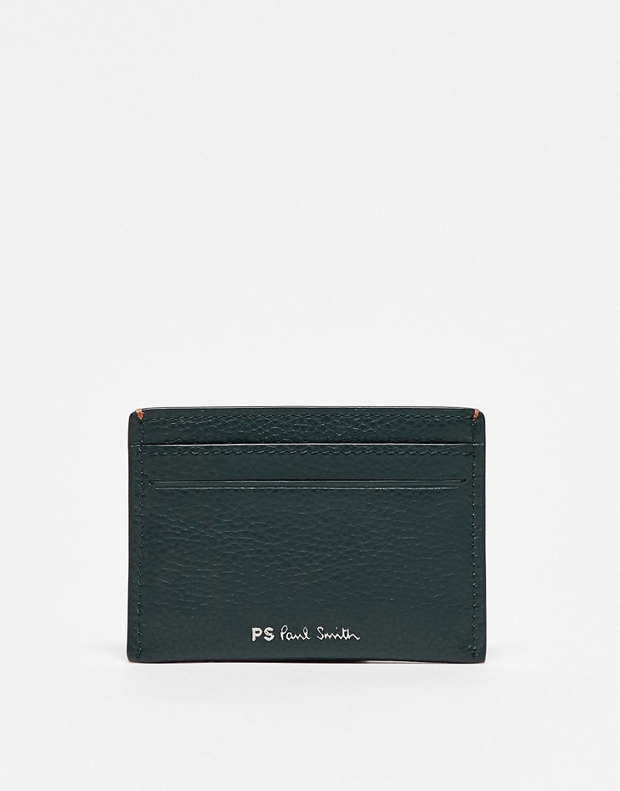 Ps By Paul Smith Ps Paul Smith Leather Card Holder In Dark Green