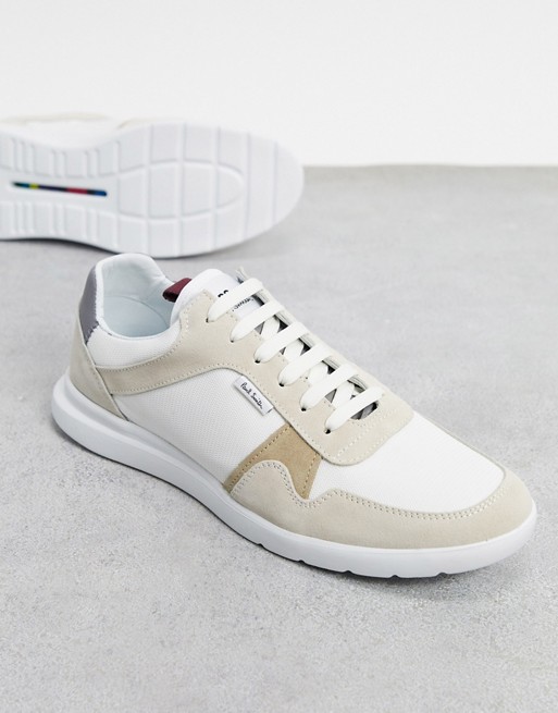 PS Paul Smith Lemmy block colour trainers with contrast lace in white