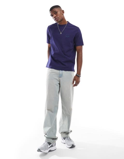 PS Paul Smith – Locker geschnittenes T-Shirt aus schwerem Material in Marineblau mit Logo, 4 von 4