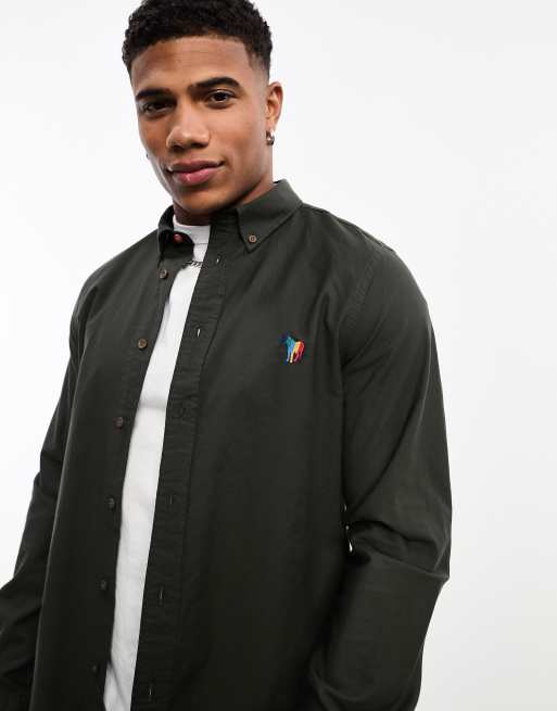 PS Paul Smith logo long sleeve shirt in khaki