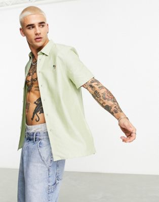 PS Paul Smith logo short sleeve shirt in pale green