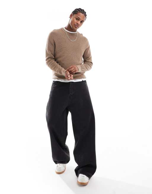 PS Paul Smith - Lysebrun striktrøje med rund hals og logo, 4 af 4
