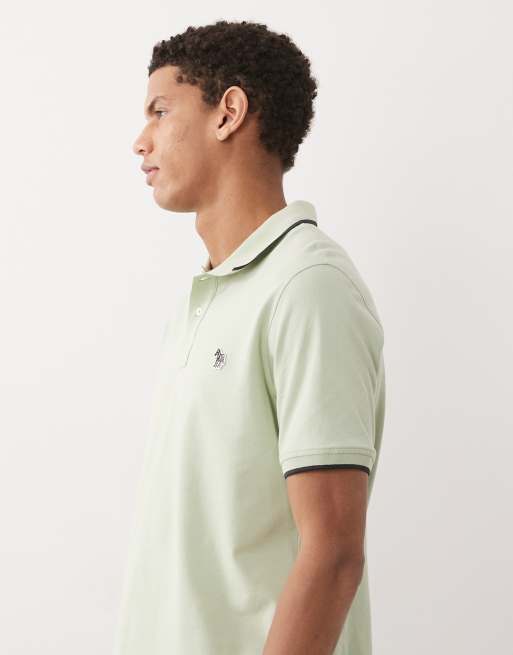PS Paul Smith - Lysegrøn poloskjorte med zebralogo i regular fit, 4 af 5
