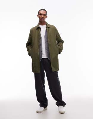 PS Paul Smith PS Paul Smith mac overcoat in green