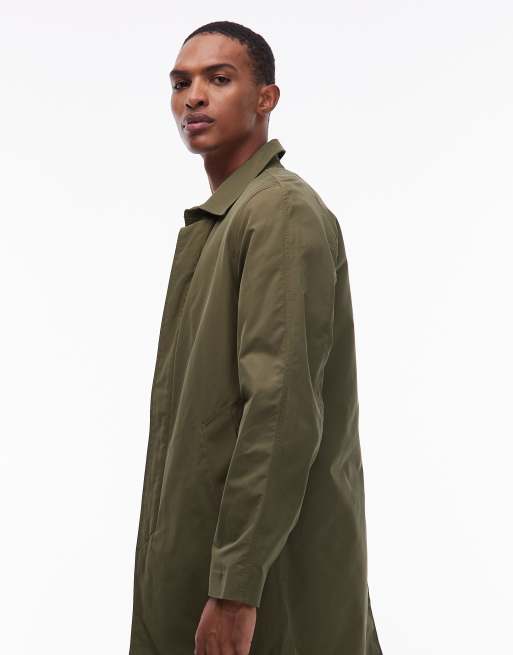 PS Paul Smith mac overcoat in green | ASOS