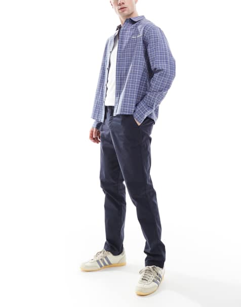 PS Paul Smith - Marineblå chinobukser i tapered fit - view 1