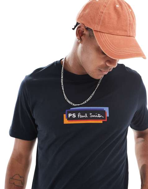 PS Paul Smith - Marineblå T-shirt med logo - view 1