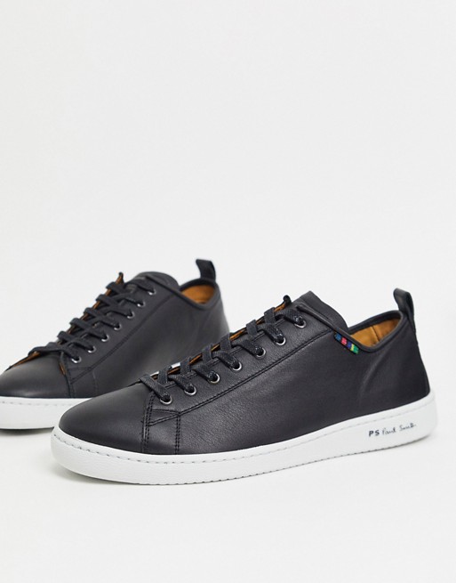 PS Paul Smith Miyata leather trainers in black