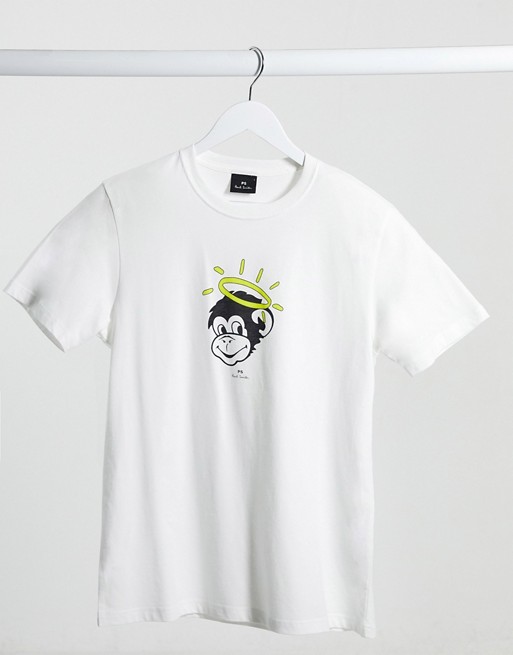 PS Paul Smith monkey halo slim fit t-shirt in white