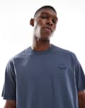 [PS Paul Smith] PS Paul Smith oversized happy logo t-shirt in charcoal-Grey Chest 42 GREY