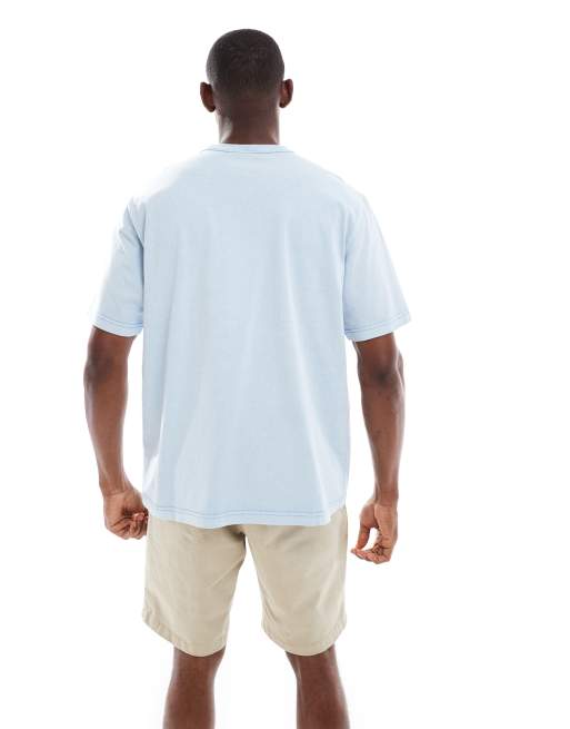 PS Paul Smith oversized happy logo t-shirt in light blue, 2 of 4