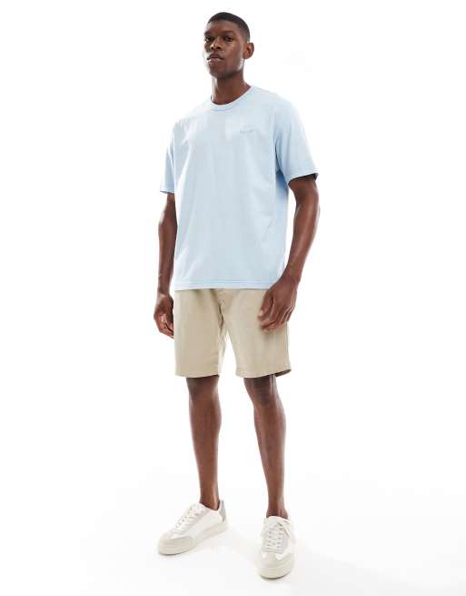PS Paul Smith oversized happy logo t-shirt in light blue, 3 of 4