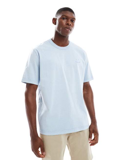 PS Paul Smith oversized happy logo t-shirt in light blue, 4 of 4