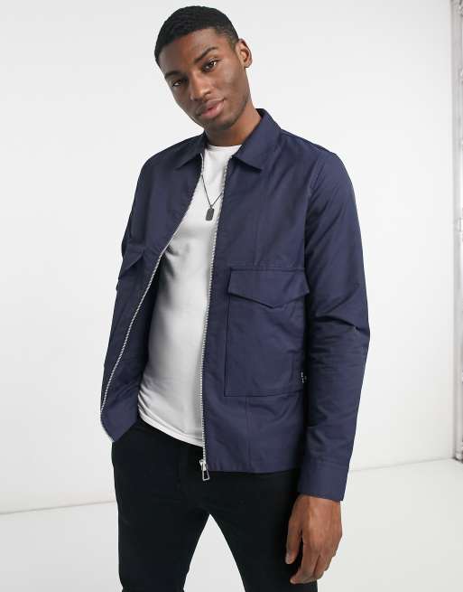 PS Paul Smith oversized pocket zip-through jacket in navy | ASOS