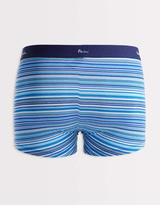 PS Paul Smith - Pakke med 3 par boksershorts med blå striber og signaturlogo , 3 af 3