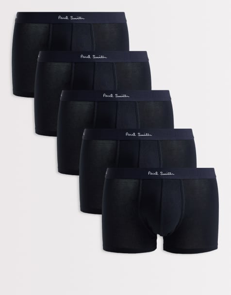 PS Paul Smith - Pakke med 5 par sorte boksershorts med sorte taljebånd - view 1