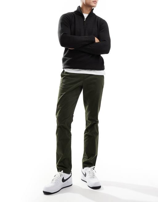 PS Paul Smith - Pantalon chino fuselé à étiquette logo - Kaki, 2 de 5