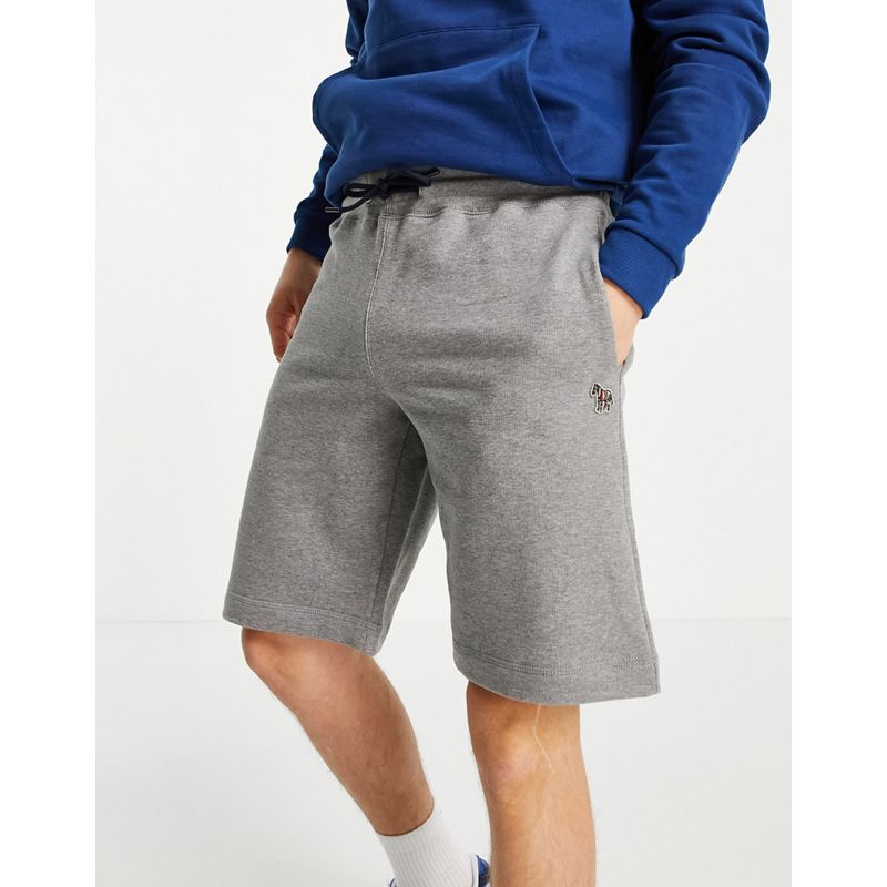  Uomo PS Paul Smith - Pantaloncini della tuta con logo con zebra, colore grigio 