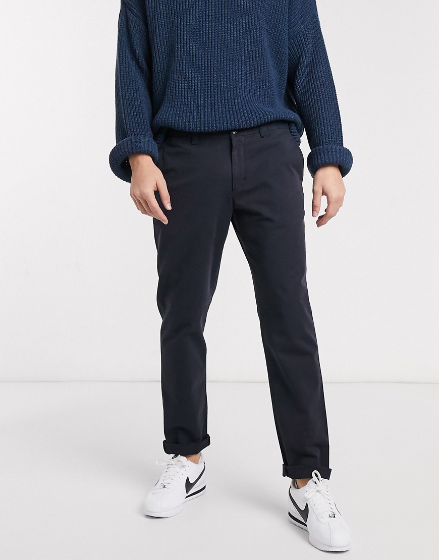 PS Paul Smith - Pantaloni affusolati con tasca posteriore applicata blu navy