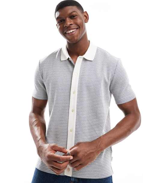 PS Paul Smith - Polo en maille avec détails contrastants - Bleu - view 1
